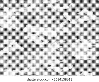 Fundo de camuflagem de meio-tom abstrato, ilustração vetorial, padrão têxtil clássico moderno	
