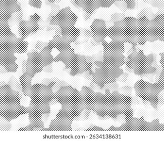 Abstract halftone camouflage background, vector illustration, modern classic textile pattern	