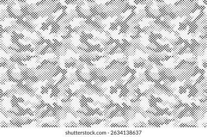 Abstract halftone camouflage background, vector illustration, modern classic textile pattern	