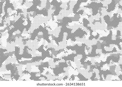 Fundo de camuflagem de meio-tom abstrato, ilustração vetorial, padrão têxtil clássico moderno	