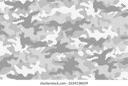 Fondo de camuflaje de semitono Abstractas, Ilustración vectorial, patrón de tela clásico moderno	