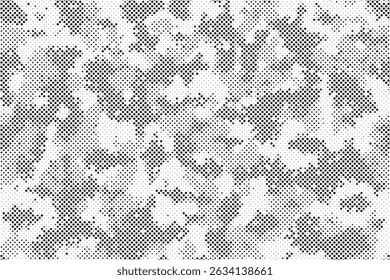 Abstract halftone camouflage background, vector illustration, modern classic textile pattern	