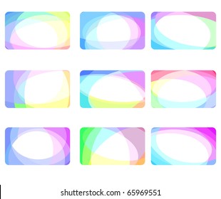 Abstract halftone cards collection. Vector illustration