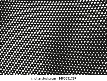 Abstract halftone. Chaotic monochrome texture