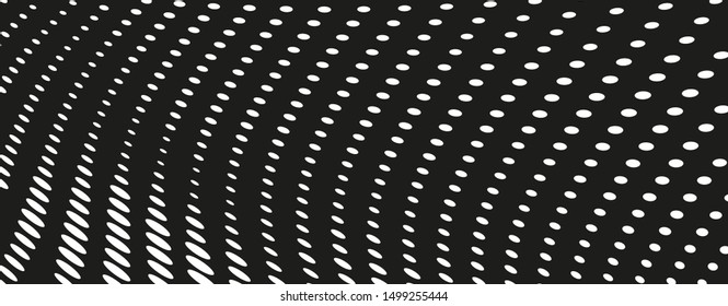 Abstract halftone. Chaotic monochrome texture