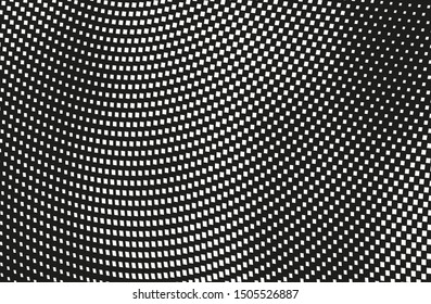 Abstract halftone. Chaotic monochrome texture