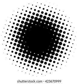 Abstract halftone circle