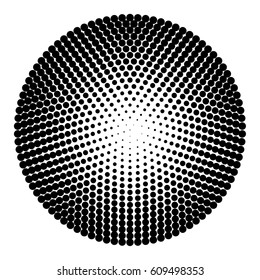 abstract halftone circle background. black design element