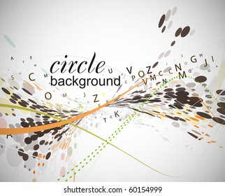 abstract halftone circle background with copy space, vector illustration.