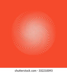 Abstract halftone circle design. Colorful round icon, abstract globe symbol, business concept. Abstract colorfu dotted sphere. Science and tourism, technology or environmental background