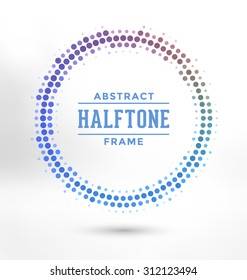 Abstract Halftone Circle Frame - Colorful Design