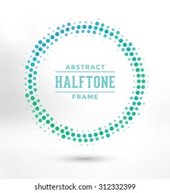 Abstract Halftone Circle Frame - Colorful Design