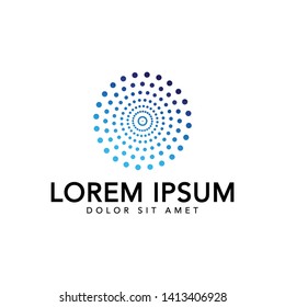 Abstract Halftone circle logo Design Elements