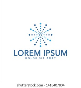 Abstract Halftone circle logo Design Elements