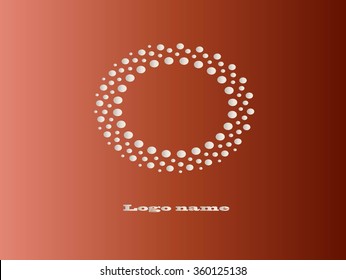 Abstract Halftone Circle Logo Design Element, vector illustration