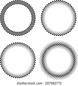 Abstract halftone circle. Vector illustration.