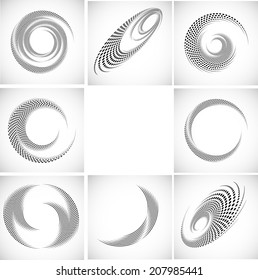 Abstract halftone circle. Vector illustration. 