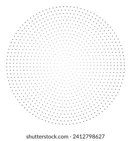 Abstract halftone circle vector illustration.