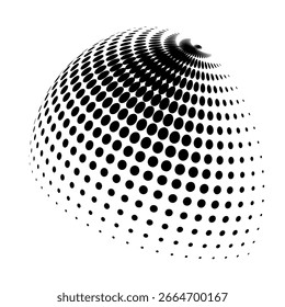 Abstract Halftone Circles in Gold and Black 