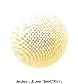 Abstract Halftone Circles in Gold and Black 