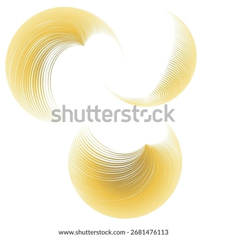 Abstract Halftone Circles in Gold and Black 