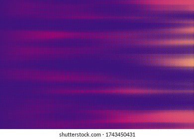 Abstract halftone color gradient . Vector vibrant background, with blending colors and textures. Halftone motion blur effect.