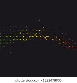 Abstract halftone colorful dotted background. Futuristic grunge pattern. Vector pop art texture for posters, business cards, cover, labels mock-up, stickers layout