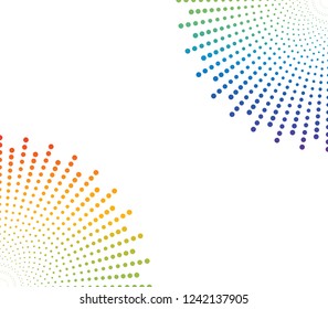 Abstract halftone colorful rainbow dot pattern background - Vector illustration
