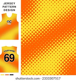 Resumen de la plantilla de patrón de jersey vectorial de medio tono para la impresión o sublimación de uniformes deportivos de voleibol de fútbol baloncesto e-deportes de ciclismo y pesca Vector libre.