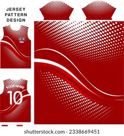 Abstract halftone concept vector jersey pattern template for printing or sublimation sports uniforms football volleyball basketball e-sports cycling and fishing Free Vector.