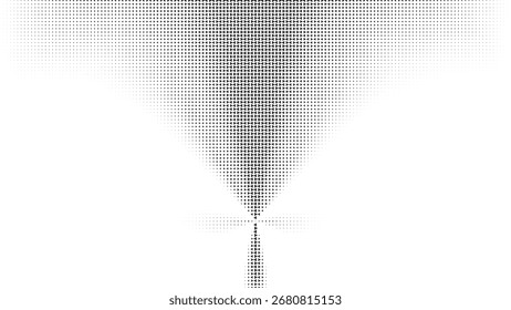 Abstract halftone cone spotlight gradient texture grayscale modern retro background for posters flyers comics and digital use