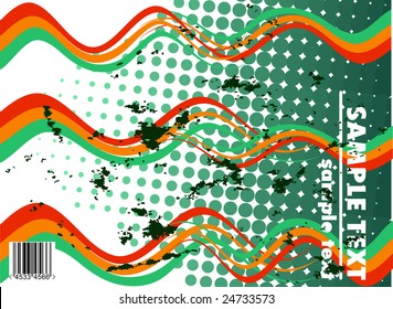 abstract halftone curled background with copyspace