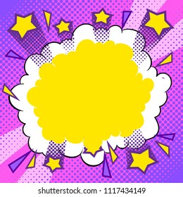 Abstract halftone design background pop art retro vector illustration. Comic book style imitation.