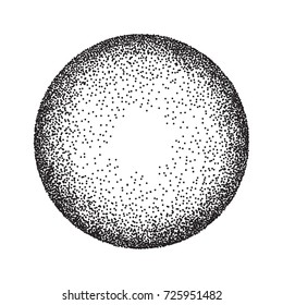Abstract halftone design element, circle, vector illustration