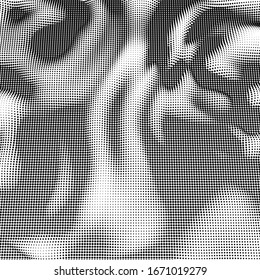 Abstraktes Halftone Design-Element. Geräumige Sicht auf die Oberfläche. 