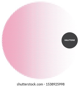 Abstract halftone design element, on white background