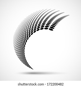 Abstract Halftone Design Element, vector logo illustration 