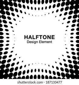 Abstract Halftone Design Element, vector illustration 