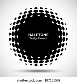 Abstract Halftone Design Element, vector illustration 