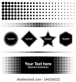 Abstract Halftone Design Elements, vector illustration 