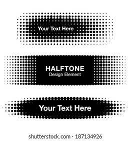 Abstract Halftone Design Elements, vector illustration 