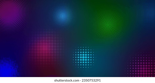 Abstract Halftone Design Elements, vector illustration