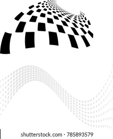 Abstract Halftone Design Vector Art Illustration