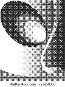 Abstract Halftone Design Vector Illustration