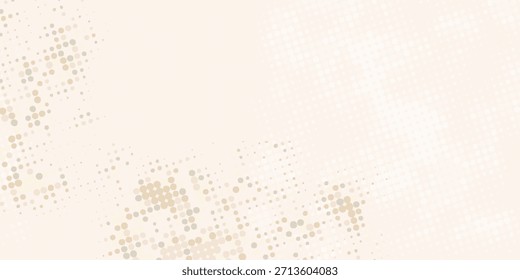 Abstract Halftone Dot Background in Vintage Beige and Brown Tones. Subtle Monochrome Pop Art Texture. Suit for banner, web, brochure, pamflet and presentation