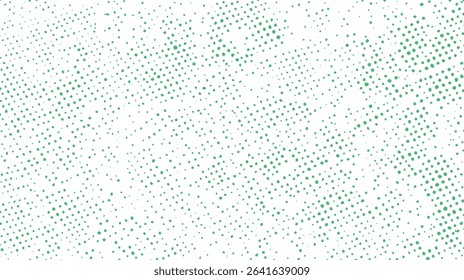 Abstract halftone dot pattern background in green color scheme with a contemporary and minimalist design suitable for digital design projects.