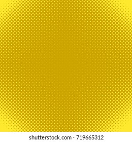 Abstract halftone dot pattern background - vector illustration from yellow circles in varying sizes