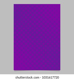 Abstract halftone dot pattern brochure background template - purple vector stationery graphic design