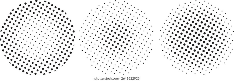 Abstract halftone dot pattern circles design
