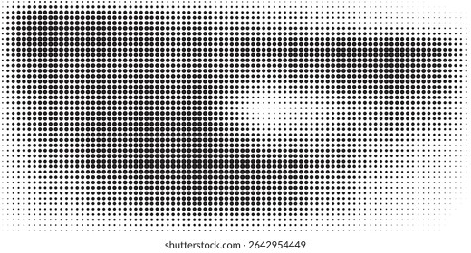 Padrão de meio-tom abstrato criando um efeito visual texturizado e monocromático